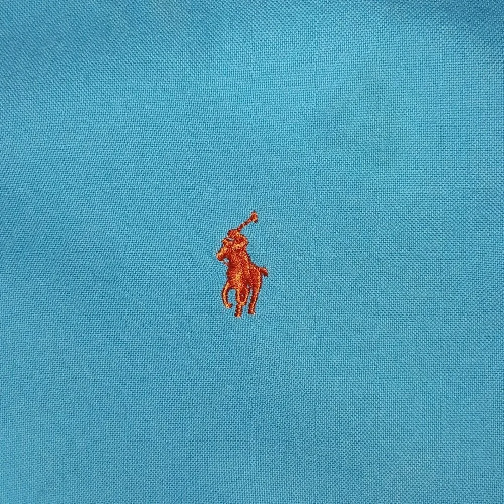 Ralph Lauren turquoise aqua polo pony logo shirt - Picture 2 of 4
